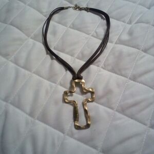 Gold Cross Pendant Necklace